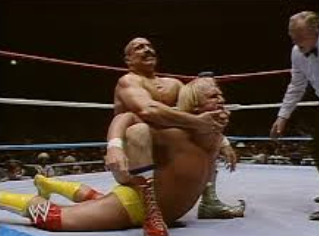 Hulk Hogan and The Iron Sheik face off in the 1984 World Wrestling Federation Championship match. Hogan earned the win after managing to escape the “camel clutch,” becoming the first wrestler to break out of the infamous chinlock. 